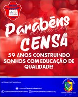 Parabéns, CENSA! 59 anos construindo sonhos com Educação de qualidade