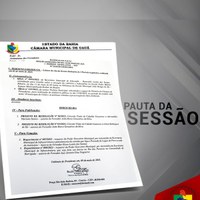 Pauta da sessão de amanhã, 10