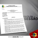 Pauta da sessão ordinária de 29/11