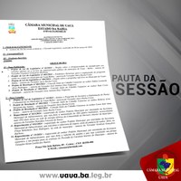 Pauta da sessão ordinária desta quarta-feira (13)